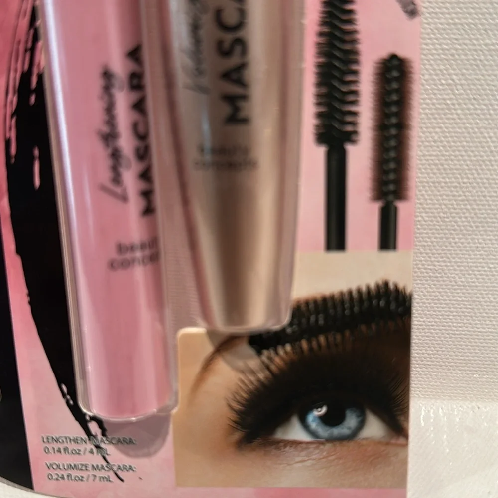 Beauty Concepts 3X Jet Black (2) Piece Mascara. Lengthening and Volumizing.